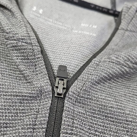 Under Armour Hoodie Men's M Grey Heatgear Threadborne Athleticwear EUC LN LS - Picture 4 of 12